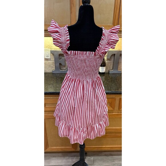 HILL HOUSE The Elizabeth Nap Dress in Cherry Stripe Size M NWOT - Picture 7 of 10